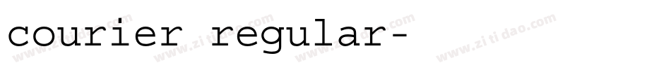 courier regular字体转换